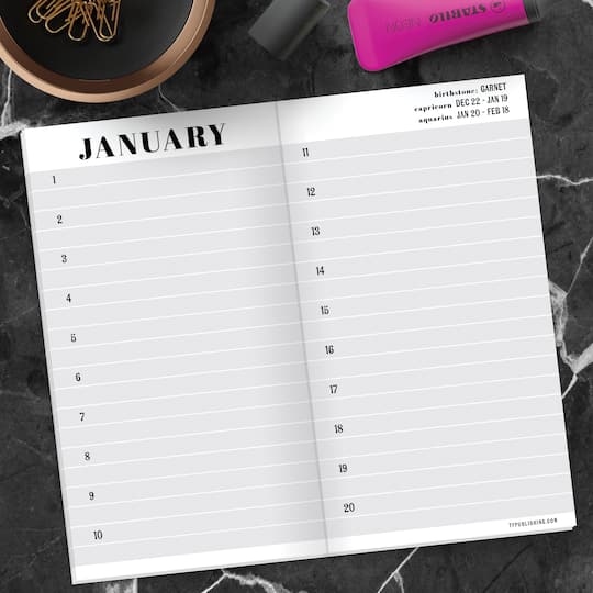 TF Publishing Stripes Perpetual Birthday & Celebration Pocket Book